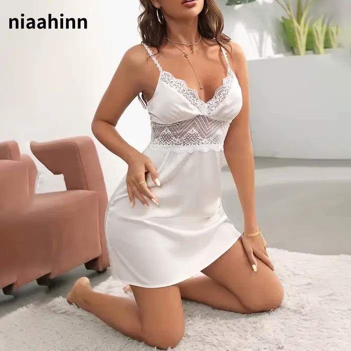 Sexi nočná košeľa s výstrihom do V pre ženy