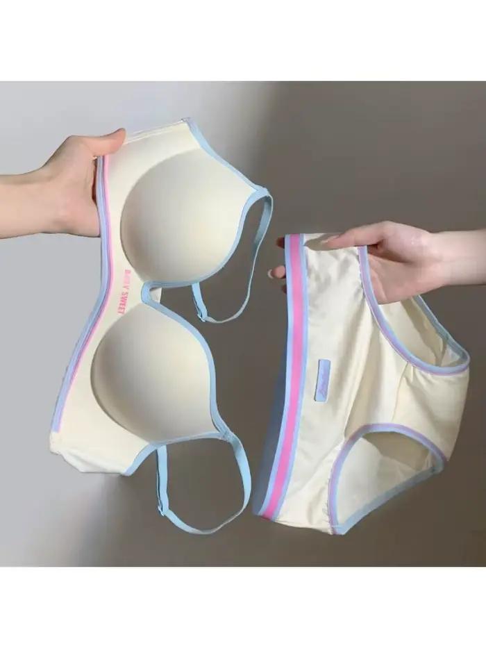 Soutien-gorge push up sans couture pour petite poitrine |   Bralette rembourrée en dopamine colorée |   Ensemble soutien-gorge et culotte Comfort Lift et look sexy pour femme