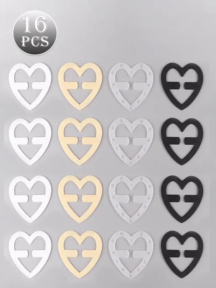 Kit de conversion de soutien-gorge en forme de cœur, 16 pièces, boucle Invisible, supports antidérapants, bandoulière réglable, Clip arrière, coussinet souple
