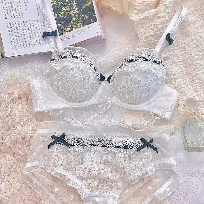 Sexy Lolita podprsenka set pre malé prsia bez drôtu