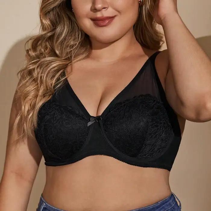 Beauwear femmes Lingerie grande taille soutien-gorge avec fil sans doublure mince soutien-gorge sans mousse 38C 38D 40C 40D 42C 42D 44C 44D-R209