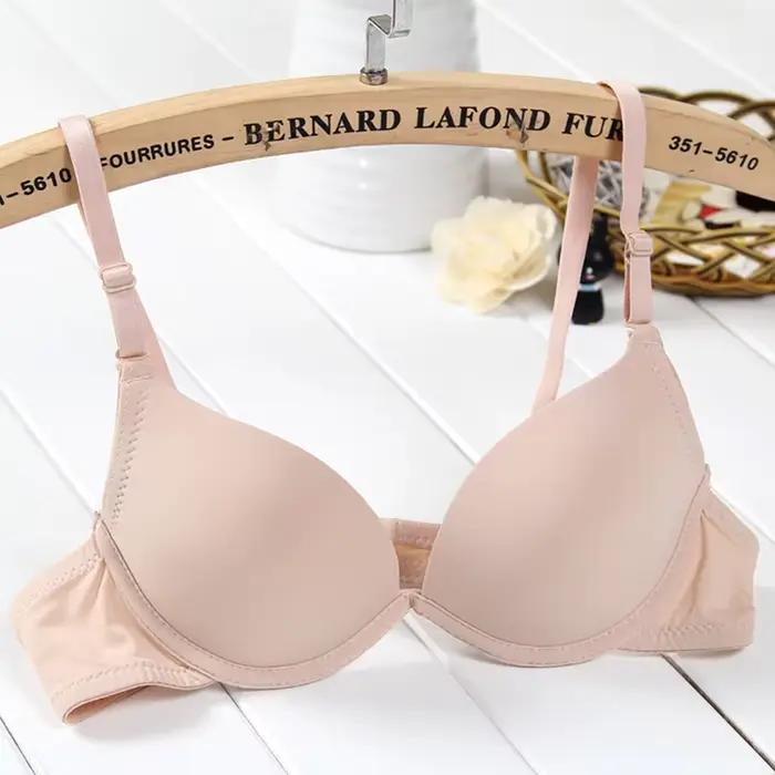 Soutien-gorge respirant pour femme, simple boutonnage, sexy, mignon, froncé, lisse, sans couture, confortable, été