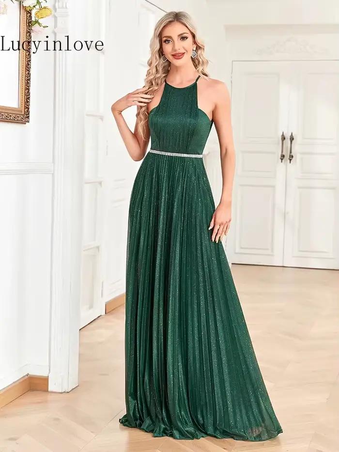Lucyinlove luxusné Sexy odhalený chrbát šaty pre ženy elegantné večerné formálne dlhé