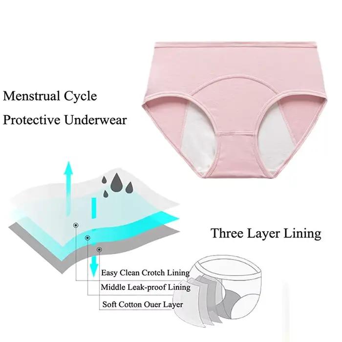 Culottes Menstruelles en Coton et Nylon pour Femmes Protection Triple Couche Occasions Spéciales