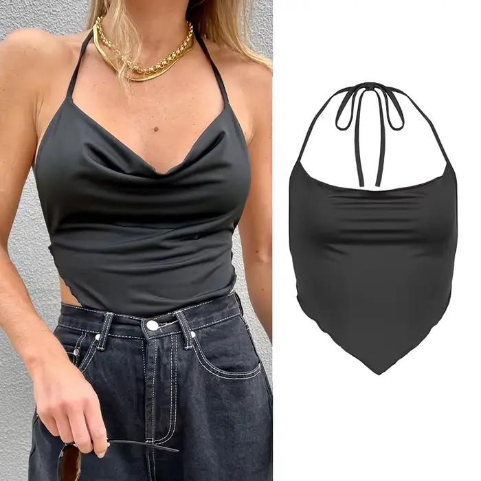 Gotický sexy crop top pre ženy
