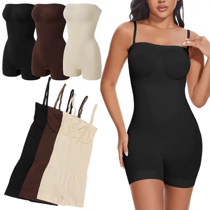 Body sans bretelles, épaules dénudées, Bustier, haut tubulaire, short pour femmes, vêtements modelants, contrôle du ventre, modelant le corps, entraîneur de taille, sous-vêtements slim