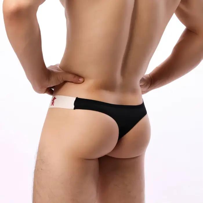 Sexy Tanga Hombre sous-vêtements Sissy culottes Shorts string G-String hommes slips Sexy imprimer mince Lingerie Fitness hommes tongs