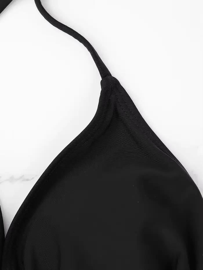 1 ks Dámsky sexy bikini top plavky letná pláž Jednofarebný štýl s ramienkami na krk Bareback popruh B