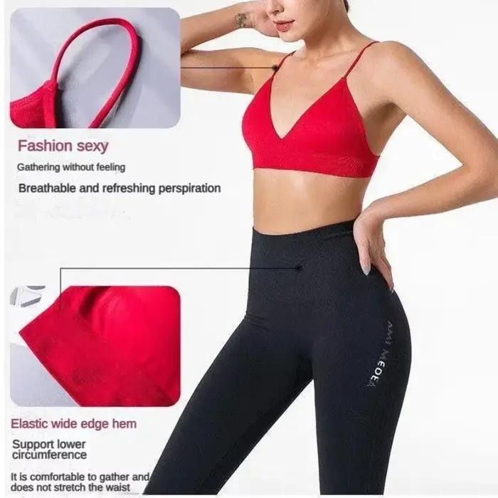 Col en V sans couture Triangle tasse soutien-gorge Camisole sous-vêtements enveloppé poitrine femmes S M L respirant rassembler sport Fitness Yoga décontracté