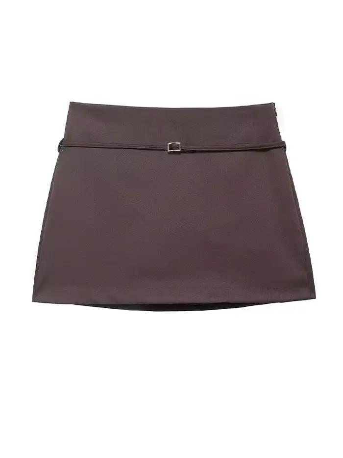 Culottes courtes pour femme HH, mode, polyvalentes, simples, avec ceinture décorative, printemps, unies, confortables, poches, fermeture éclair latérale