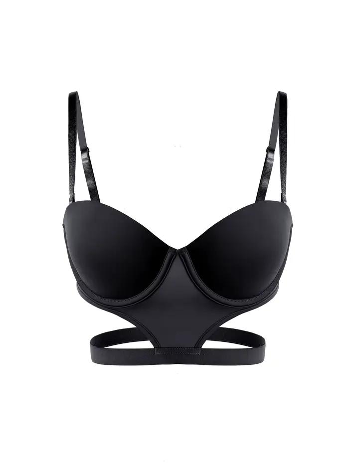 Elegantné sexy push-up podprsenka s odhaleným chrbtom