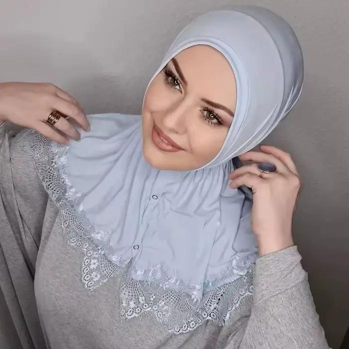Instantánny turban z čipky Modal Hidžáb Abája Hidžáby pre ženy