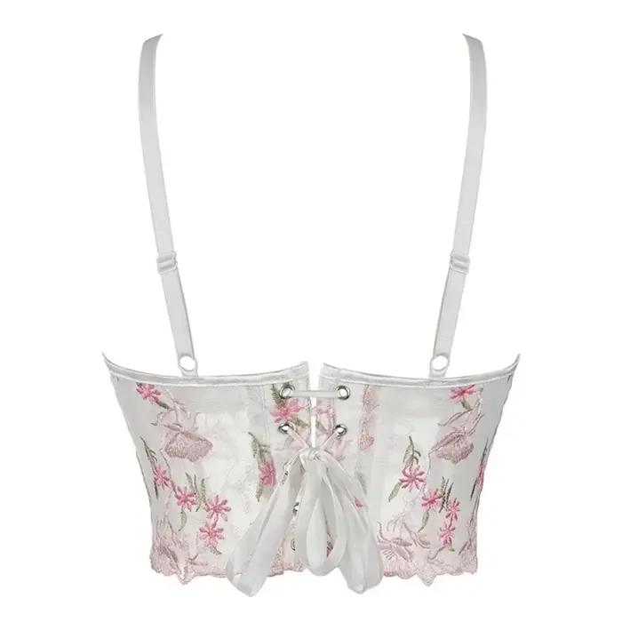 Corsets à motifs brodés pour femmes, haut court, amincissant, modelant le corps, Lingerie, grande taille, été