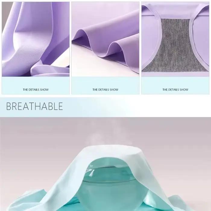 9 pièces culottes en soie glacée sans couture pour femmes respirant doux confort, culotte de couleur unie pour adolescentes, conception une pièce
