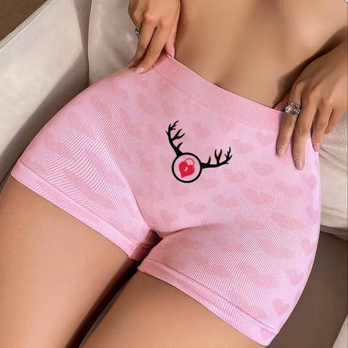 Culotte sexy en bois pour femmes, sous-vêtements mignons, taille haute, confortable et respirante