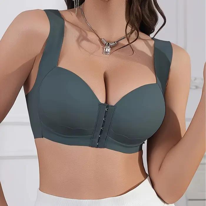 Soutien-gorge à boutons avant pour femmes, grande taille, brassière sans couture, Push-Up, sous-vêtements, Style débardeur pour mère
