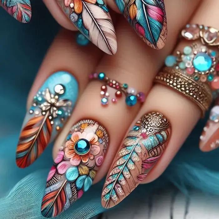 Faux ongles de ballet carrés lune étoile design étoiles ciel nuageux occasion bureau femmes elegance artificiels