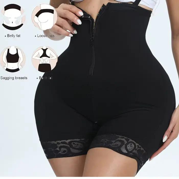 Femmes colombiennes ceintures shapers xxxxxxxl femme corps shaper culotte avec fermeture éclair taille haute shapewear culotte