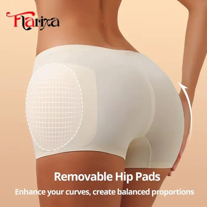 Flarixa coussinets de hanche Shapewear culottes tissu de glace contrôle du bas de l'abdomen Boxer Shorts femmes rehausseur de fesses sous-vêtements rembourrés respirant