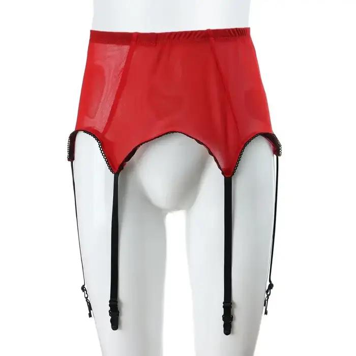 Discothèque taille haute dentelle maille Sexy Lingerie porte-jarretelles sous-vêtements boucle réglable élastique