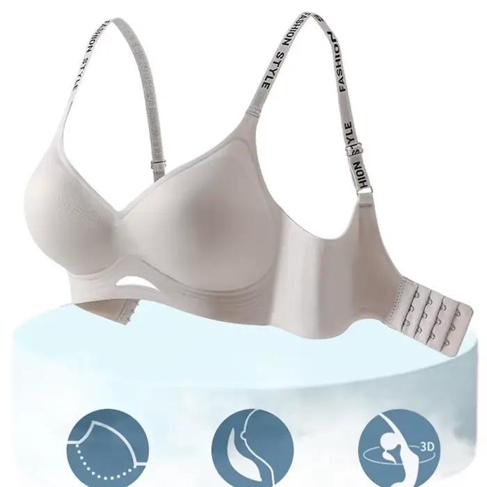 Sous-vêtements confortables pour femmes avec de petits seins froncés sans marques ni levage, Anti-affaissement, beau soutien-gorge féminin au dos