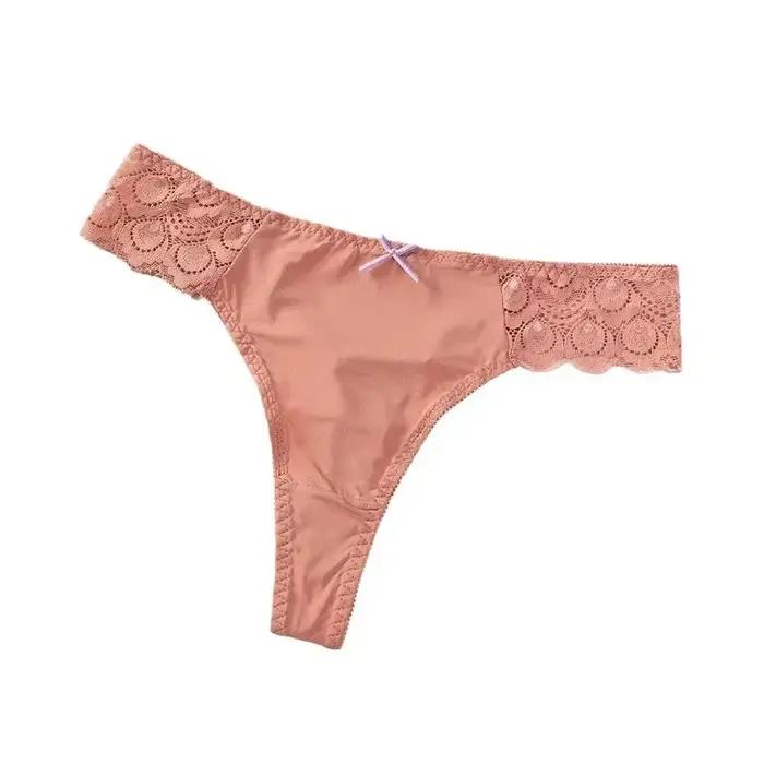 Culotte tanga en dentelle respirante imprimé léopard pour femmes, string ajouré sans Trace, sous-vêtements transparents pour femmes