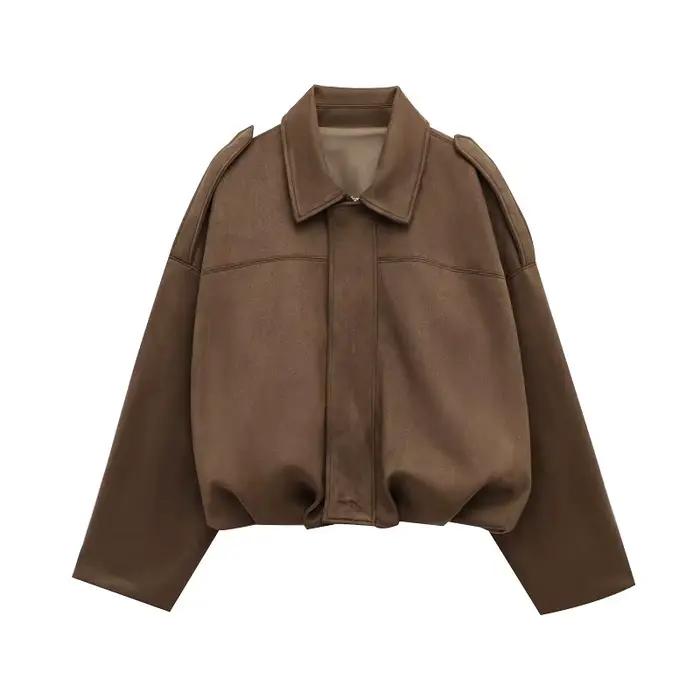 MUJER 2025 Dámska semišová bomber bunda