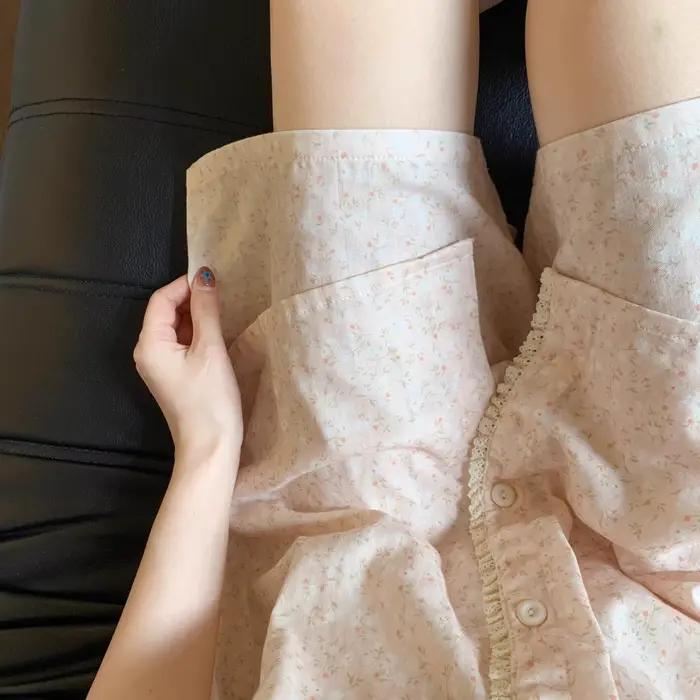 Pyjama à manches courtes à motifs floraux pour femmes : style estival, léger, grande taille, ensemble cardigan et short amples pour se détendre