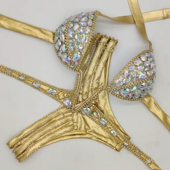 2020 Venus dovolenka sexy ženy diamant push up kryštál V-výstrih kamienky plavky horúci predaj