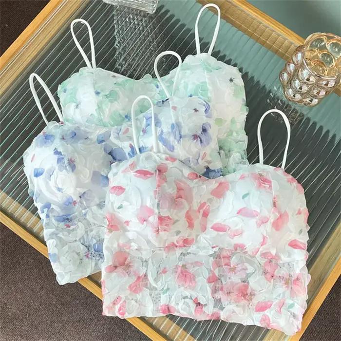 Débardeur floral pour femmes jeunes adultes élégant et décontracté pour tenues d'été occasions spéciales
