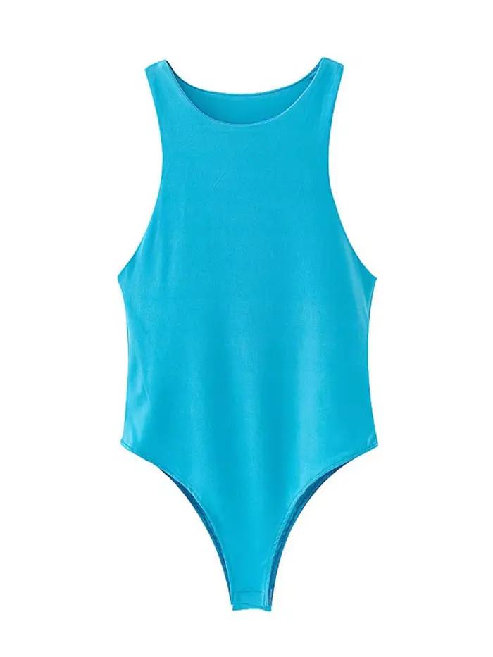 Letné pevné sexy obtiahnuté body pre ženy 4 farby zelené štíhle
