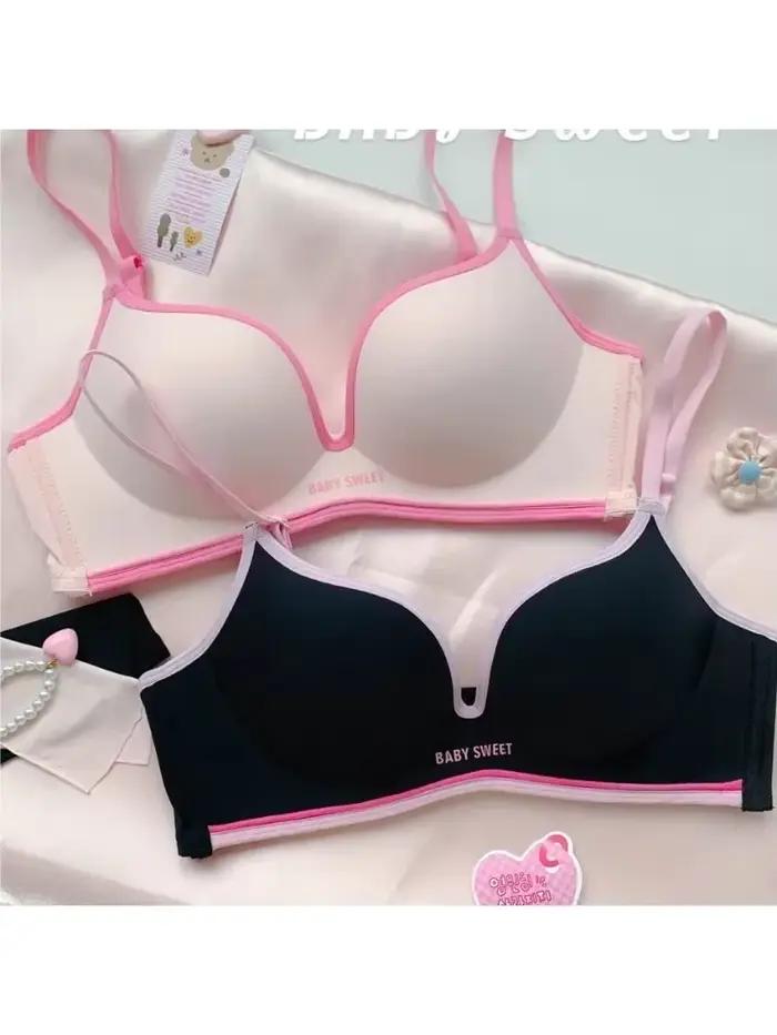Soutien-gorge push up sans couture pour petite poitrine |   Bralette rembourrée en dopamine colorée |   Ensemble soutien-gorge et culotte Comfort Lift et look sexy pour femme