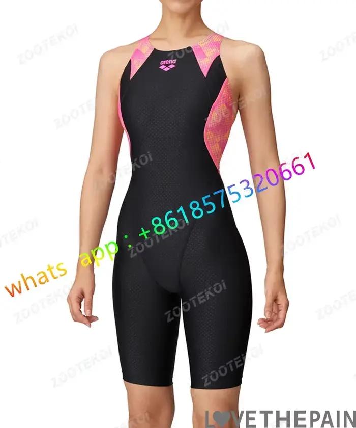 Maillot de bain une pièce pour femmes, Triathlon, entraînement professionnel, longueur aux genoux, confortable pour piscine