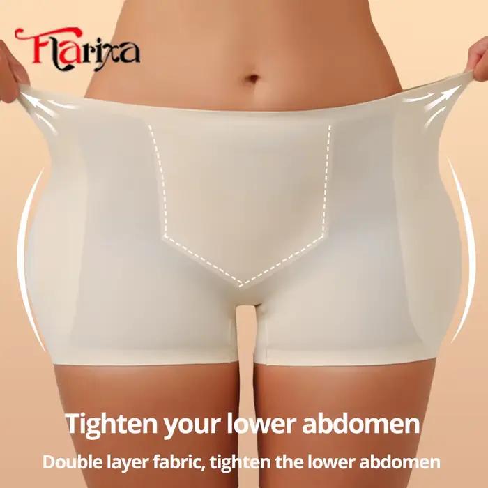 Flarixa coussinets de hanche Shapewear culottes tissu de glace contrôle du bas de l'abdomen Boxer Shorts femmes rehausseur de fesses sous-vêtements rembourrés respirant