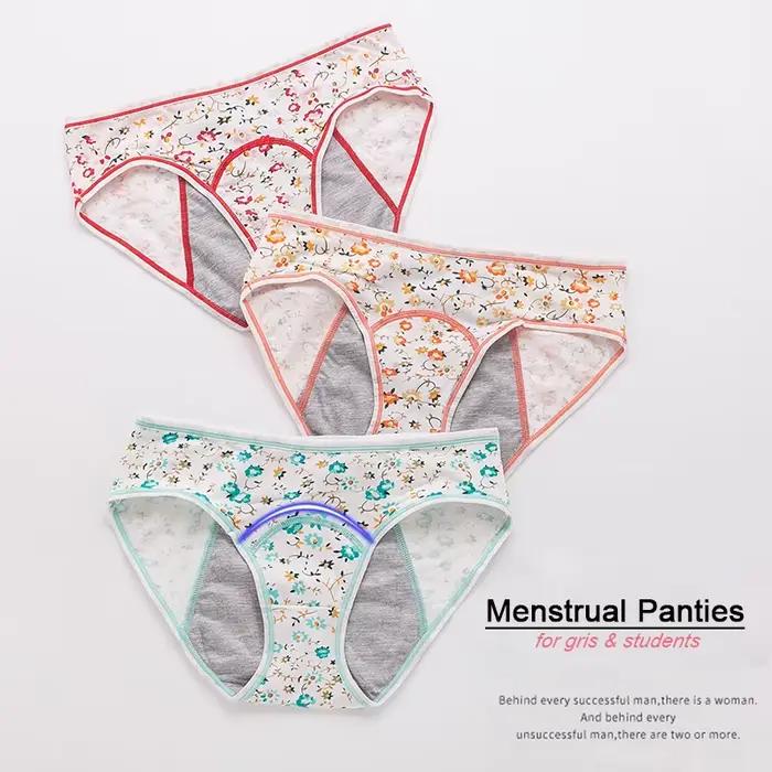 3 pièces/ensemble culotte menstruelle anti-fuite sous-vêtements menstruels pour filles pantalons Sexy sous-vêtements physiologiques nouveau produit slips imperméables