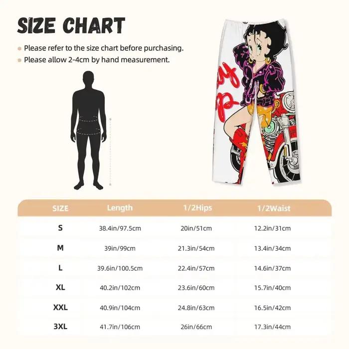 Pantalon de pyjama personnalisé Betty Boop pour femme, pantalon de détente, vêtements de nuit avec poches
