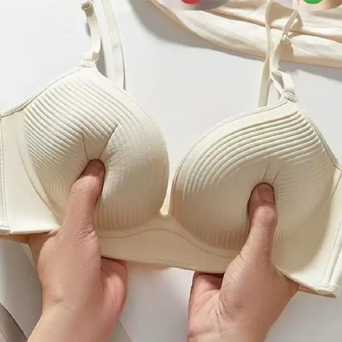 (Soutiens-gorge pour petits seins et pechos plats) Lingerie Ultra-épaisse de 10cm pour femmes sans couture Push Up petit soutien-gorge réglable pour soulever les seins