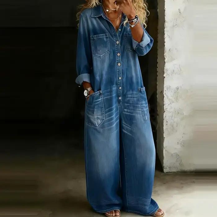 Combinaison polyester vintage Sumi Lavi ample et élégante pour femmes junior occasions spéciales et tous les jours