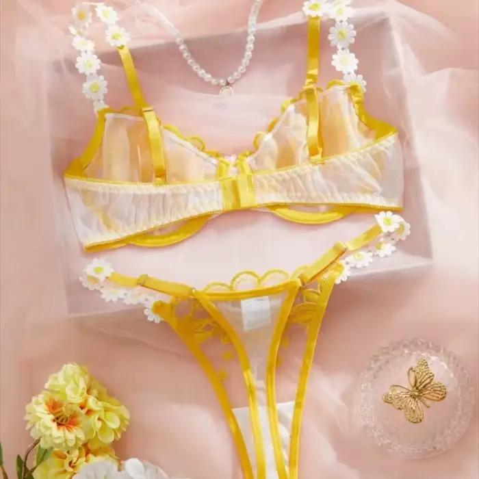 Rozprávkový kvetinový sexy set spodnej bielizne