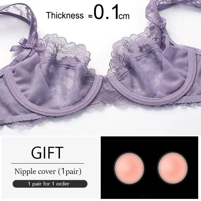 Soutien-gorge en dentelle transparente pour femmes, haut brodé, soutiens-gorge push-up pour femmes, lingerie sexy, grande taille, bonnet D, sous-vêtements, brassière, 2020