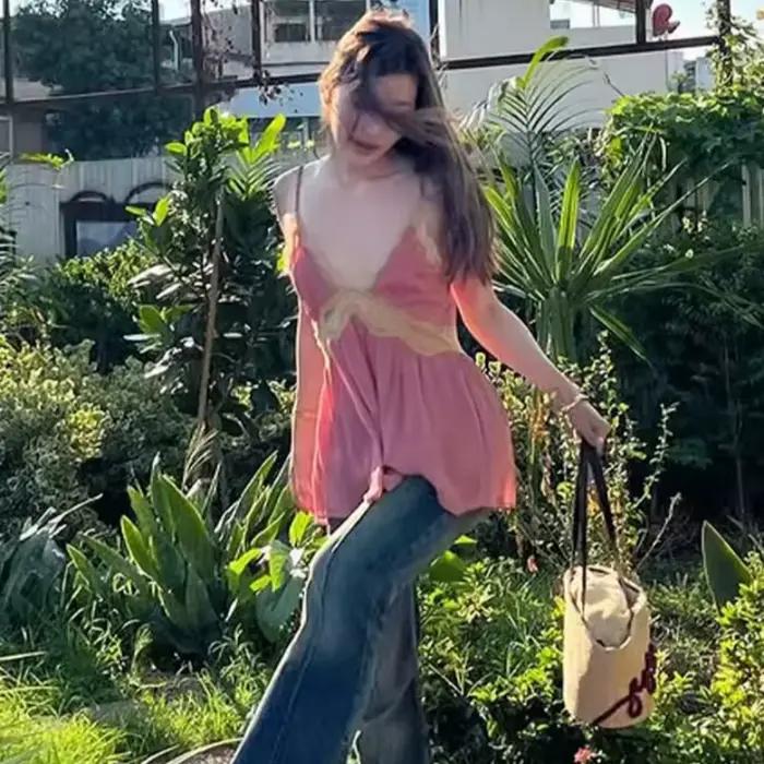 Nouveau haut de lingerie en dentelle tendance, décontracté et polyvalent, élégant et gracieux