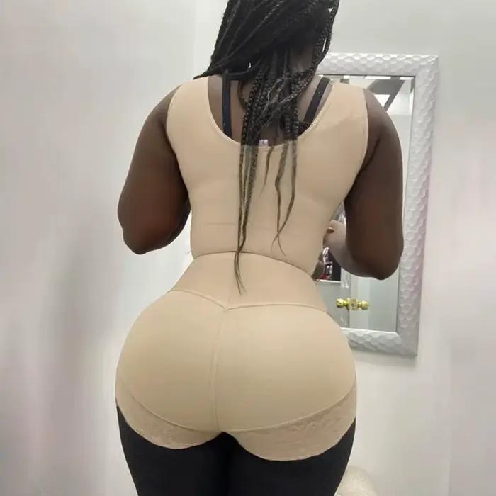 Shapewear colombien Abdomen haute Compression femmes Double Compression vêtement bretelles réglables sablier Figure ceinture