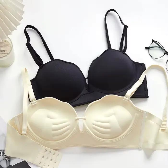 Soutien-gorge sans bretelles Ultra Push Up, 10cm, poignée antidérapante, bonnet de paume, haut tubulaire sans fil, Bustier pour femmes, Support de levage, Lingerie de mariage