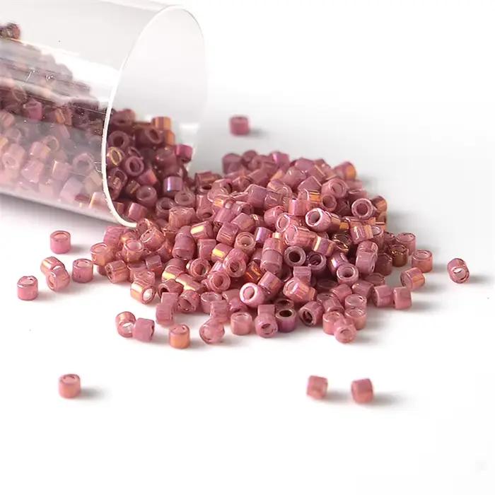 10 g/Skúmavka JP Miyuki Delica 11/0 sklenené rokajlové korálky kovovej farby okrúhle dištančné