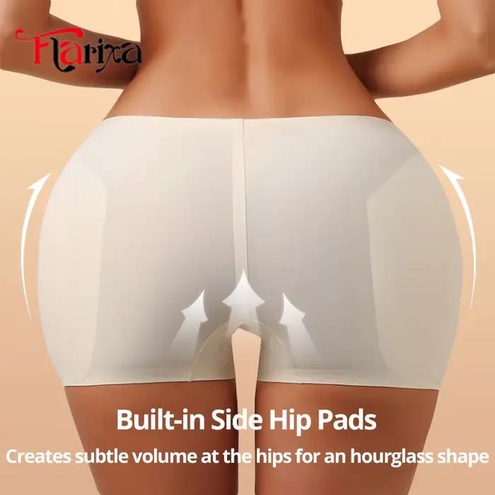 Flarixa coussinets de hanche Shapewear culottes tissu de glace contrôle du bas de l'abdomen Boxer Shorts femmes rehausseur de fesses sous-vêtements rembourrés respirant