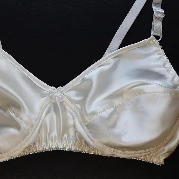 Soutien-gorge 100% Mulberry double face, sous-vêtements fins et respirants, sans fil
