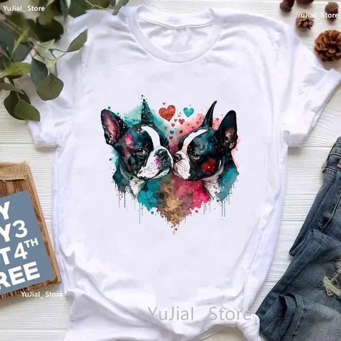 Tričko s potlačou Boston Terrier pre ženy