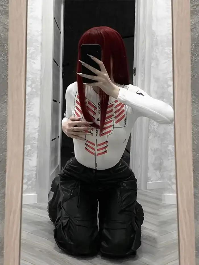 Body s potlačou s dlhými rukávmi