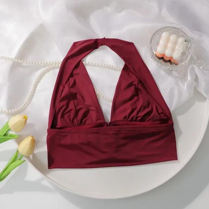 Soutien-gorge sexy rouge à boutons sur le devant sans anneau en acier, soutien-gorge double couche sans traces, sous-vêtements confortables pour femmes, Lingerie MR2824