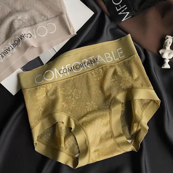 Culotte en dentelle sans couture pour femmes, Alphabet, mode, levage des hanches, légèrement resserrement du ventre, Simple, allongement, entrejambe en soie